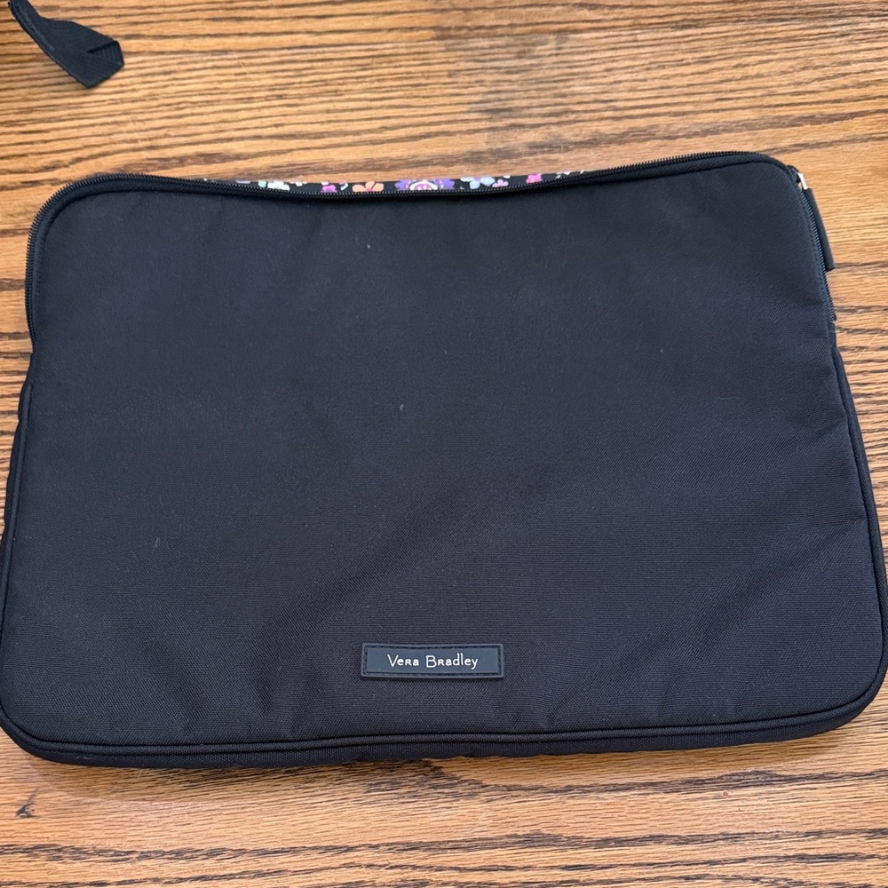 Vera Bradley Black Floral Laptop Sleeve